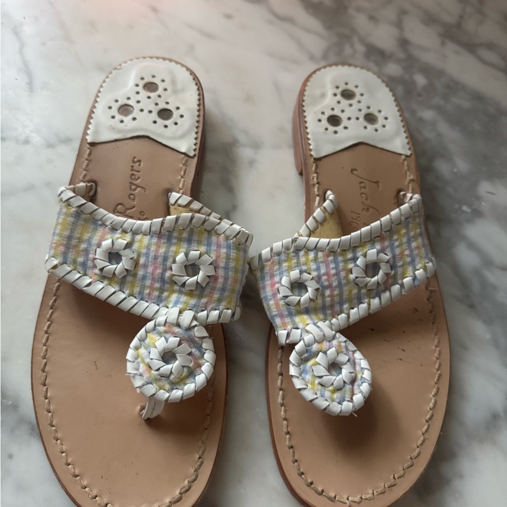 Jack Rogers Pastel Plaid Sandals